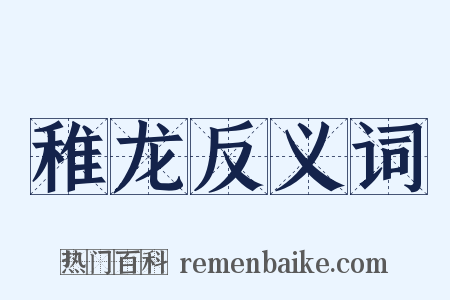 稚龙反义词是什么意思的图片